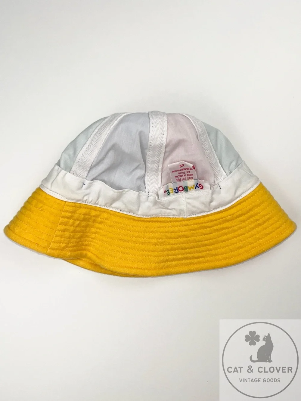 Gymboree 1995 Play Sports Rainbow Tag Color-Block Embroidered Bucket Hat XS